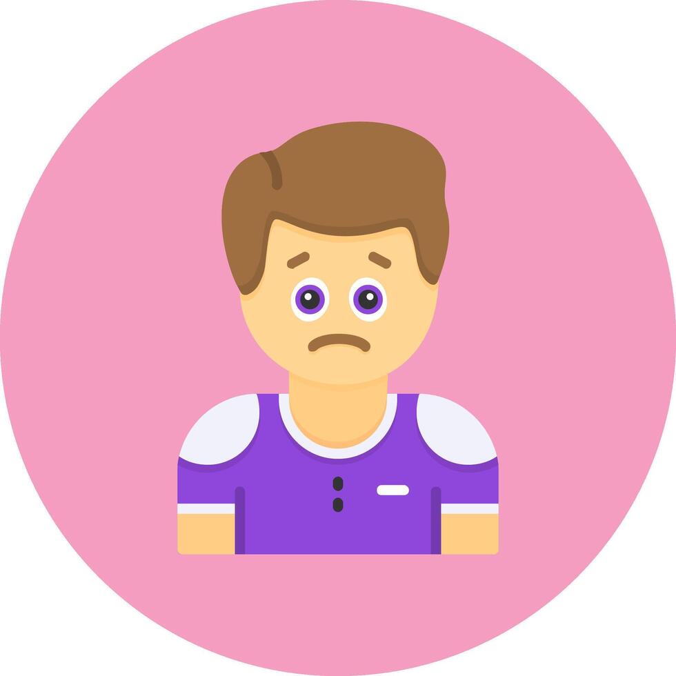 Overwhelm Flat Circle Style Icon vector