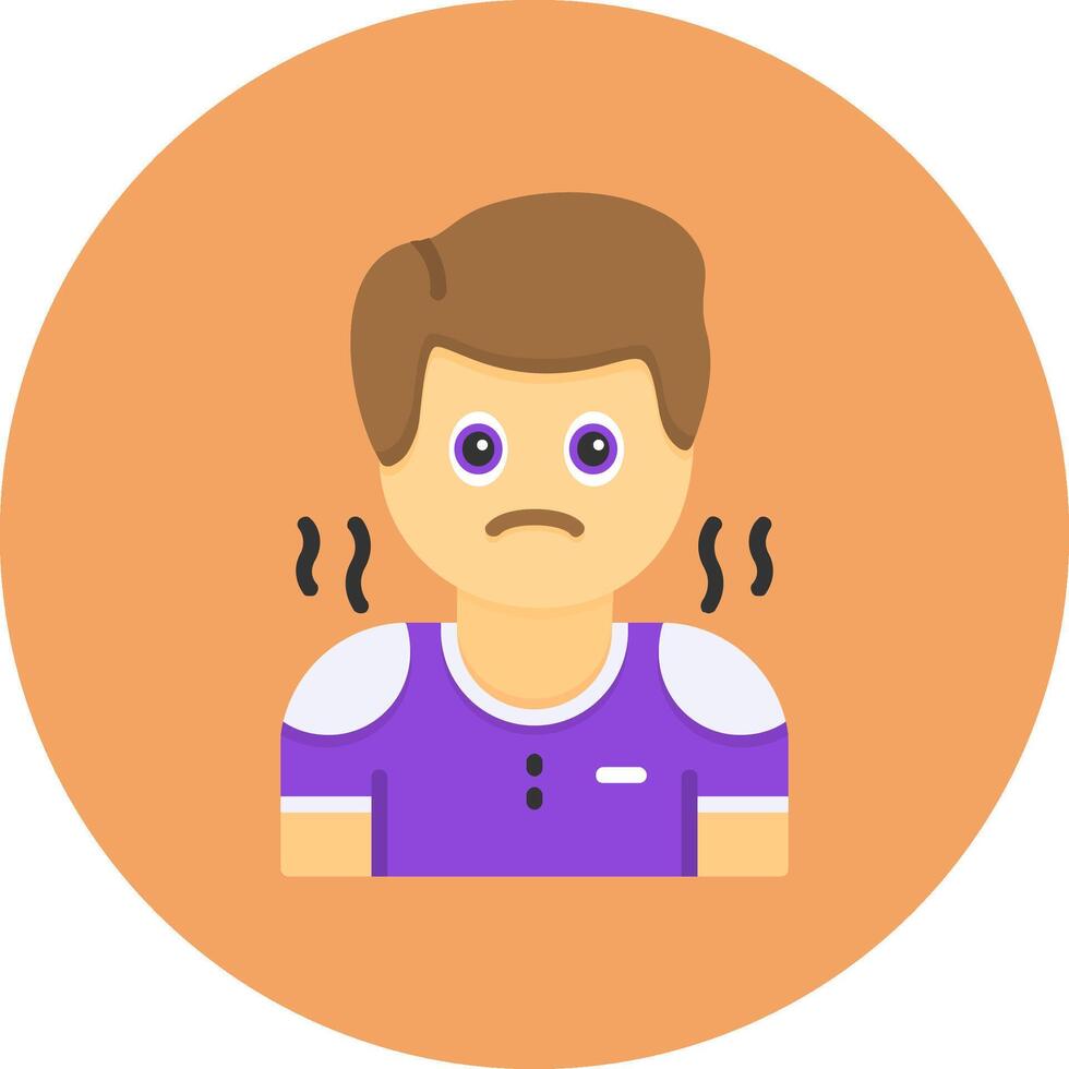 Pity Flat Circle Style Icon vector