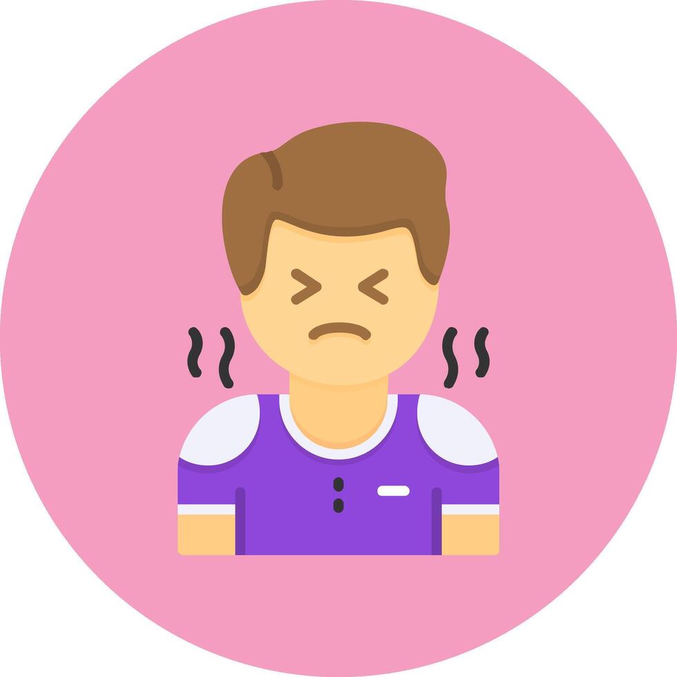 Discomfort Flat Circle Style Icon vector