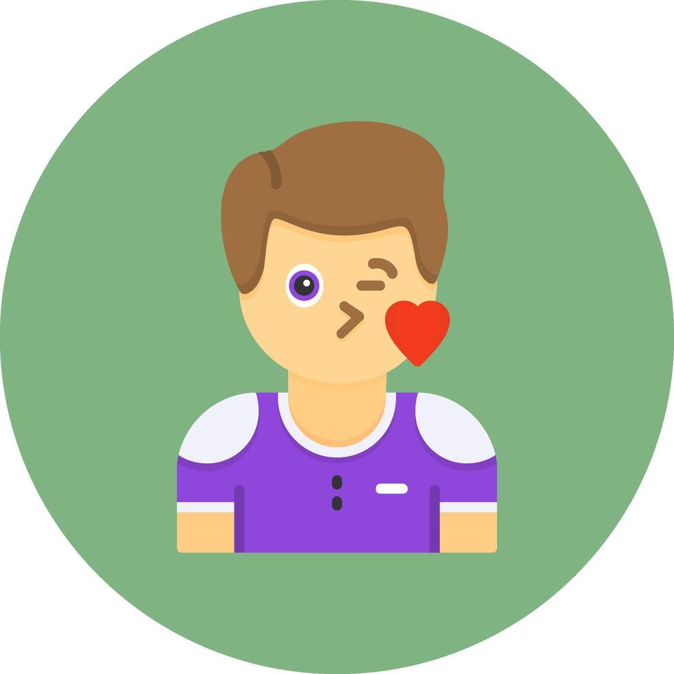 Sympathy Flat Circle Style Icon vector