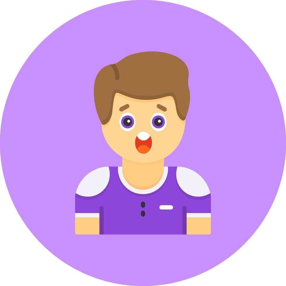 Surprise Flat Circle Style Icon vector