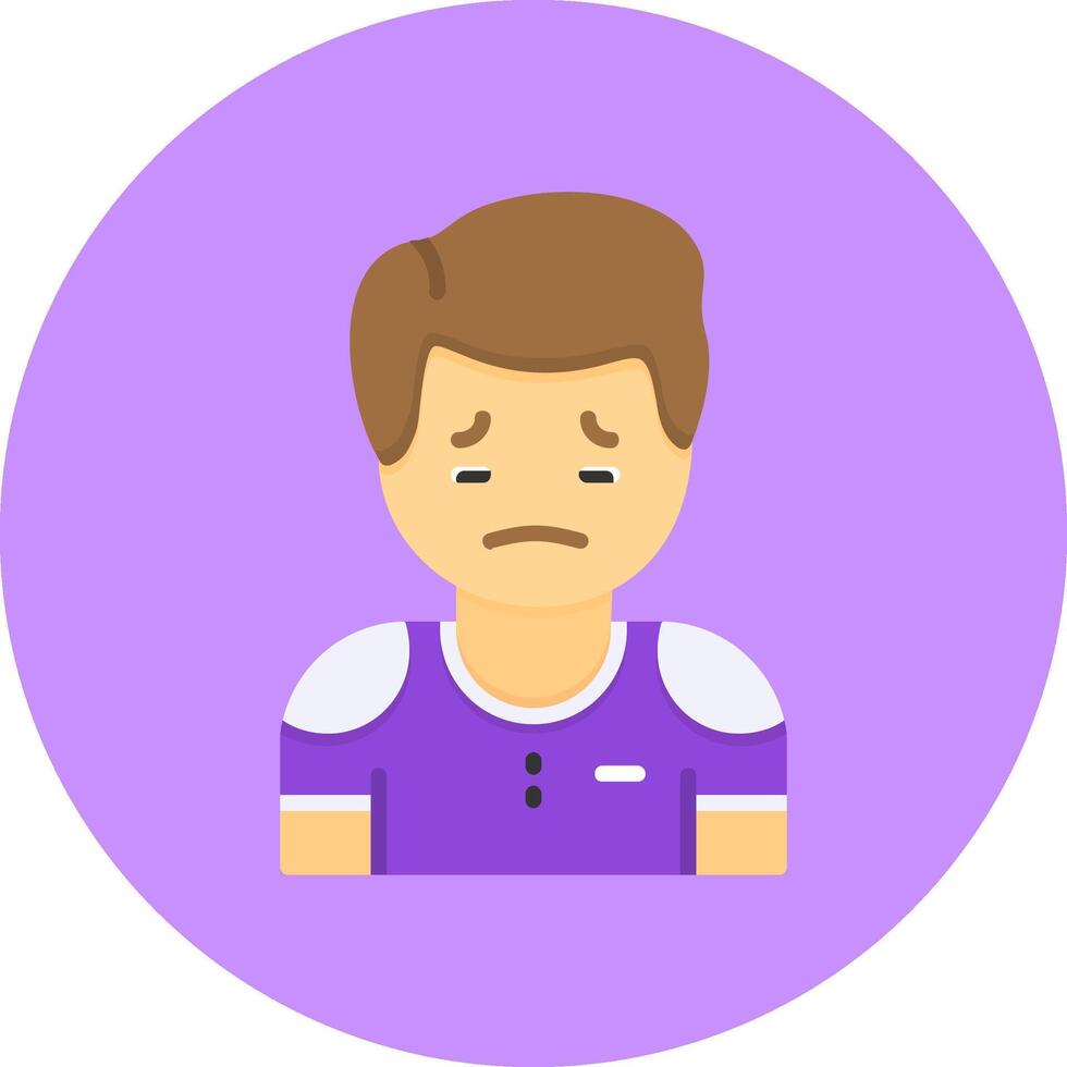 Loneliness Flat Circle Style Icon vector