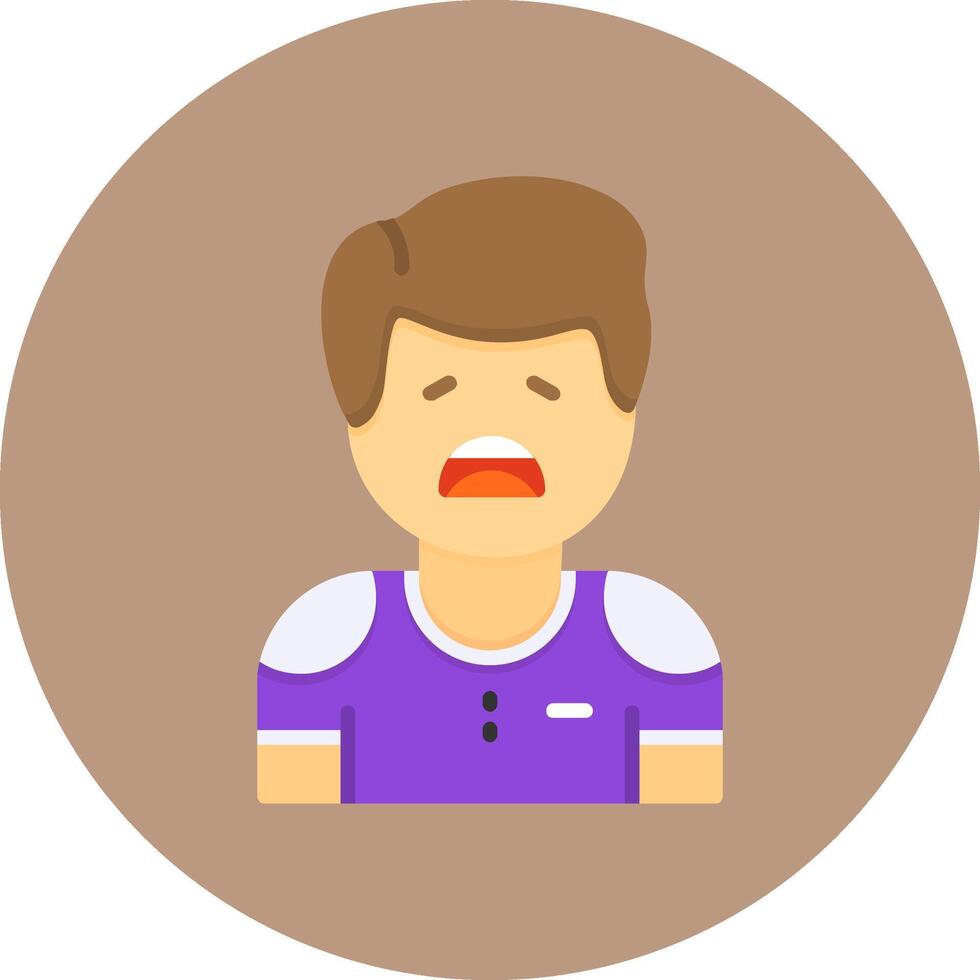 Sorrow Flat Circle Style Icon vector