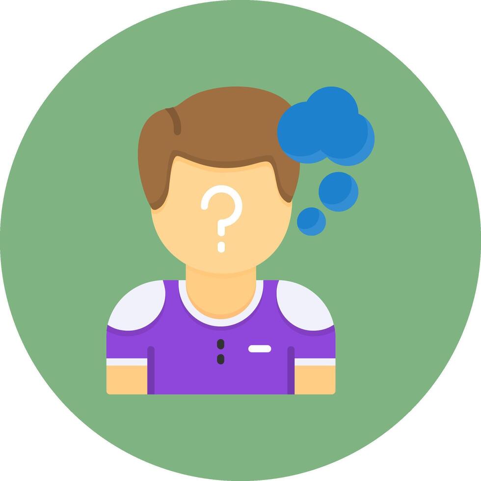 Longing Flat Circle Style Icon vector
