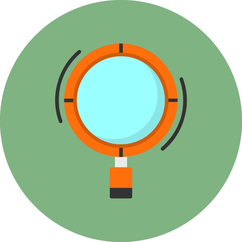 Search Flat Circle Icon Style vector