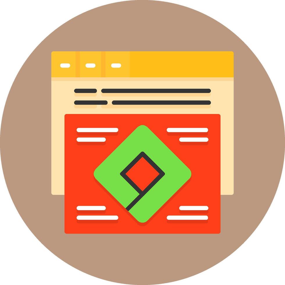 Attribution modeling Flat Circle Icon Style vector