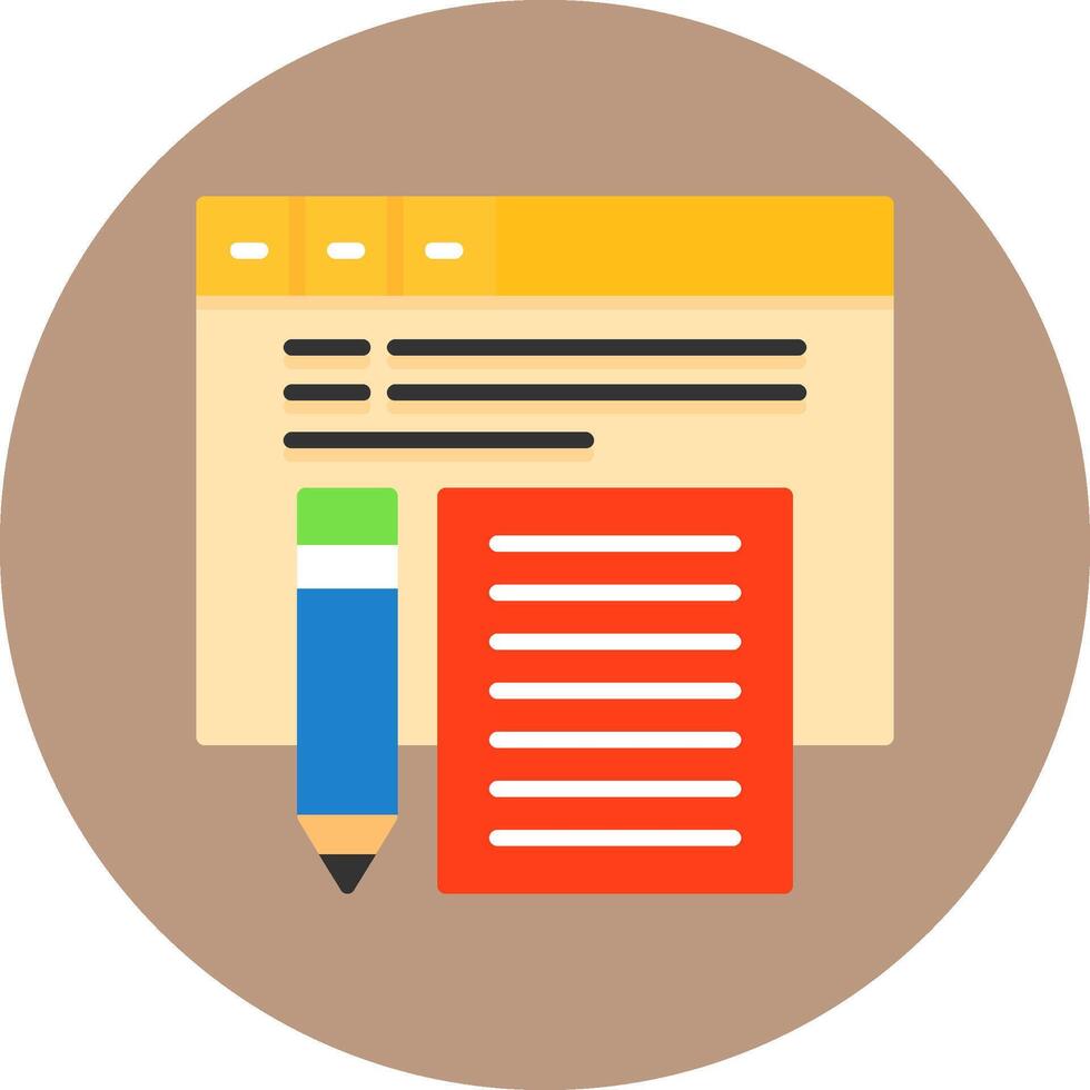 SEO specialist Flat Circle Icon Style vector