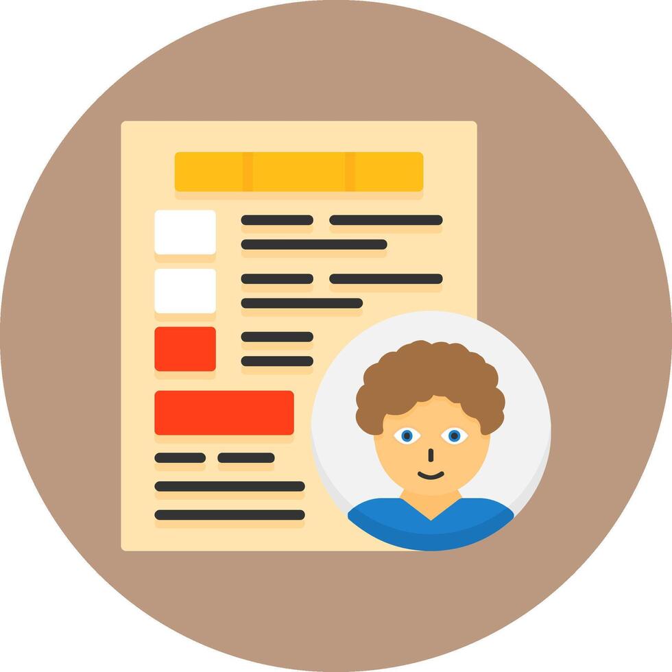 Pageviews Flat Circle Icon Style vector