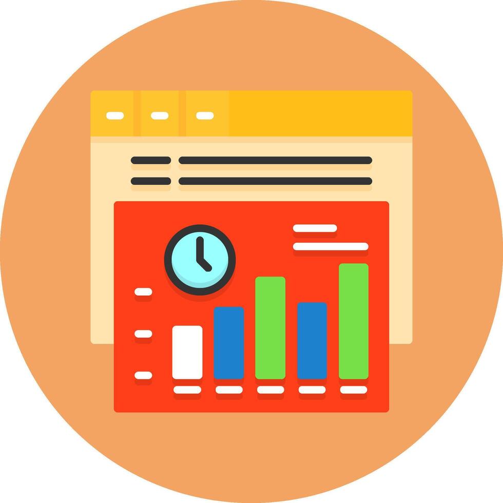 Exit rate Flat Circle Icon Style vector