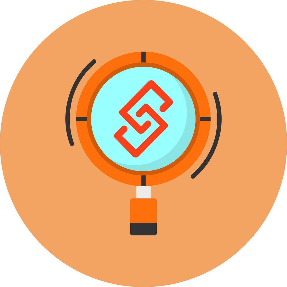 Backlinks Flat Circle Icon Style vector