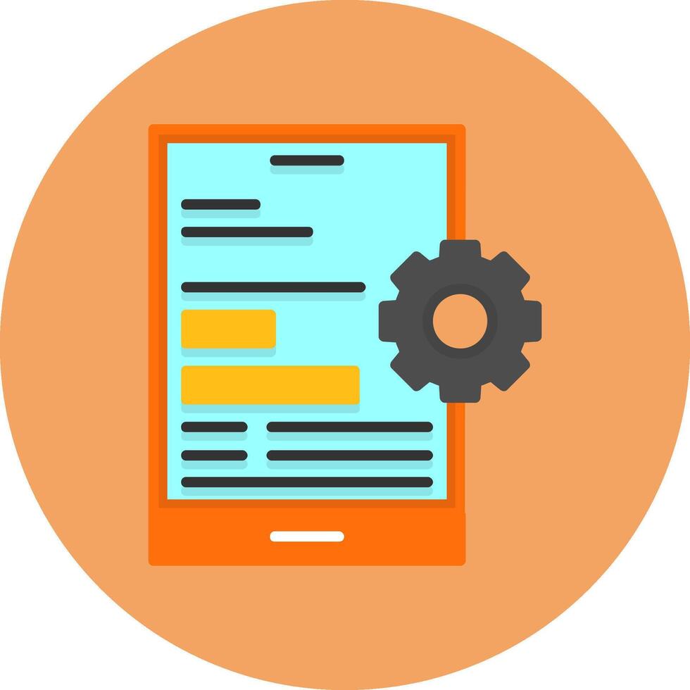 Mobile optimization Flat Circle Icon Style vector