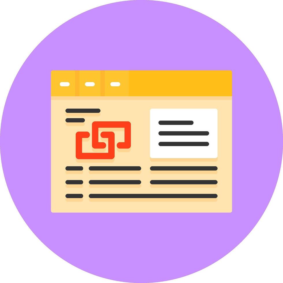 Link building Flat Circle Icon Style vector