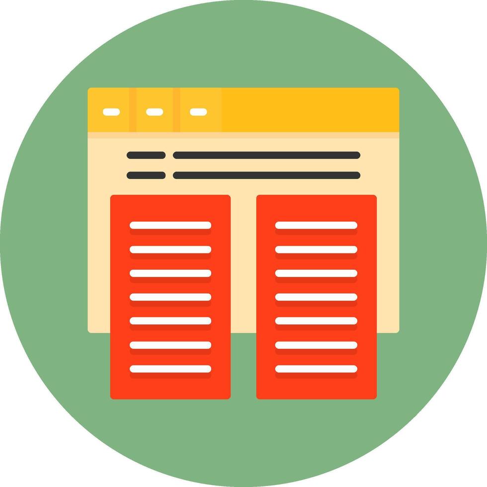 Duplicate content Flat Circle Icon Style vector