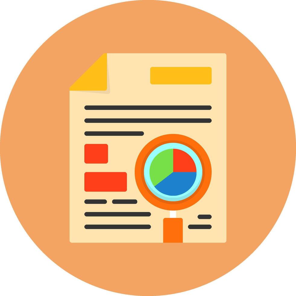 SEO audit Flat Circle Icon Style vector
