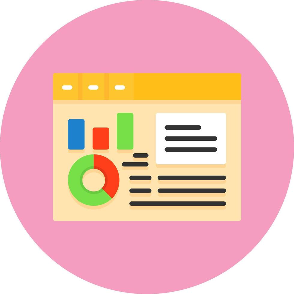 Dashboard Flat Circle Icon Style vector