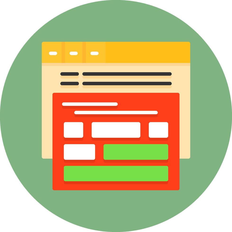 Ad copy Flat Circle Icon Style vector