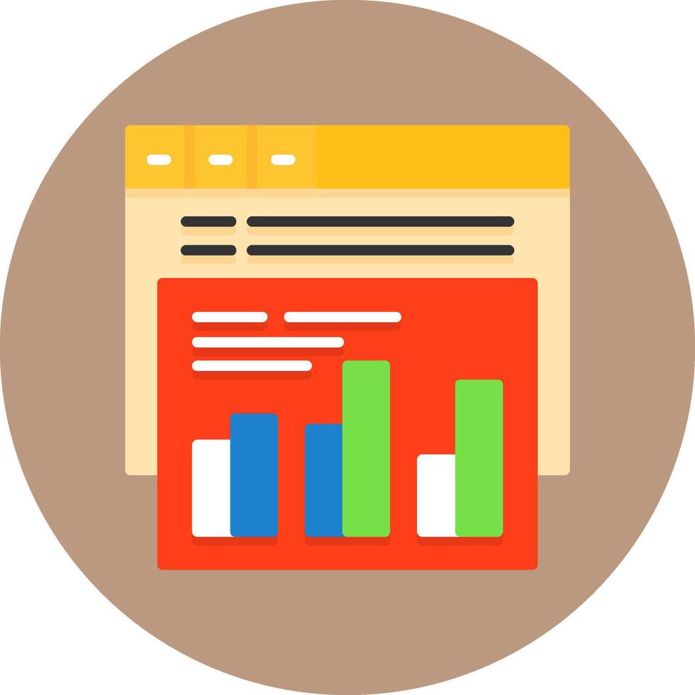 Landing page Flat Circle Icon Style vector