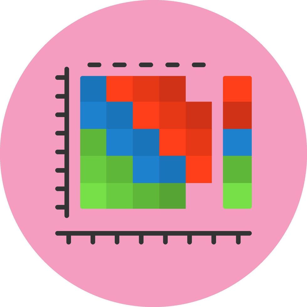 Heatmap Flat Circle Icon Style vector