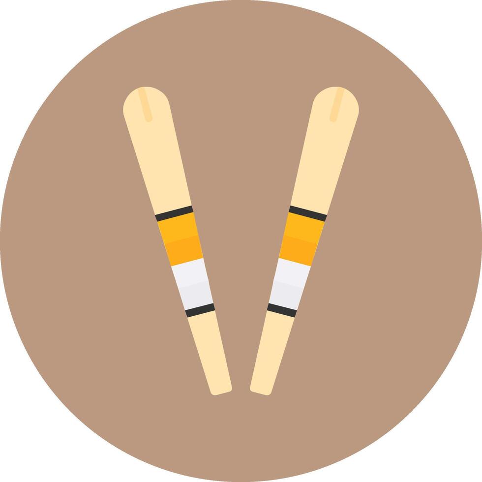 Chopsticks Flat Circle Style Icon vector