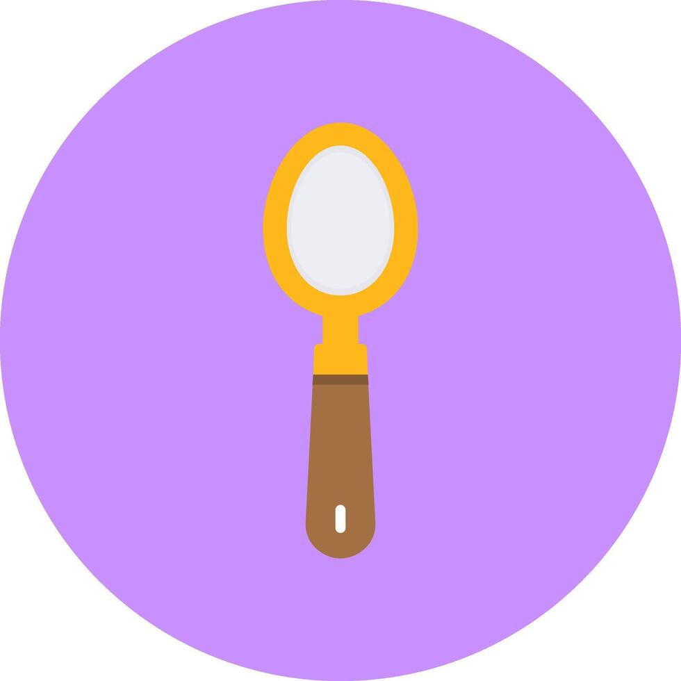 Spoon Flat Circle Style Icon vector