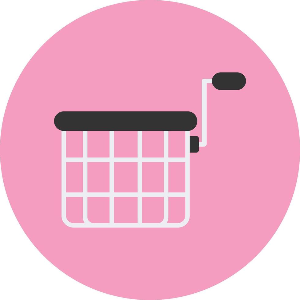 Deep fryer Flat Circle Style Icon vector