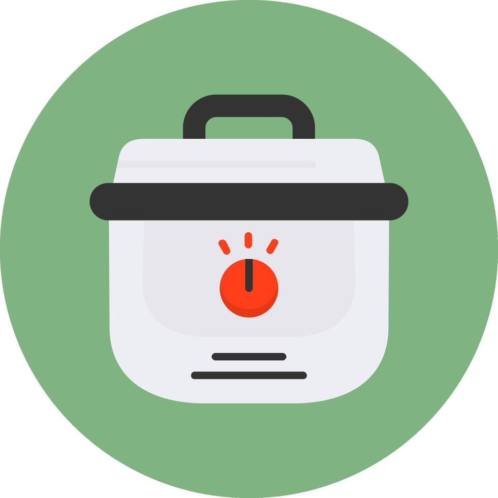Slow cooker Flat Circle Style Icon vector