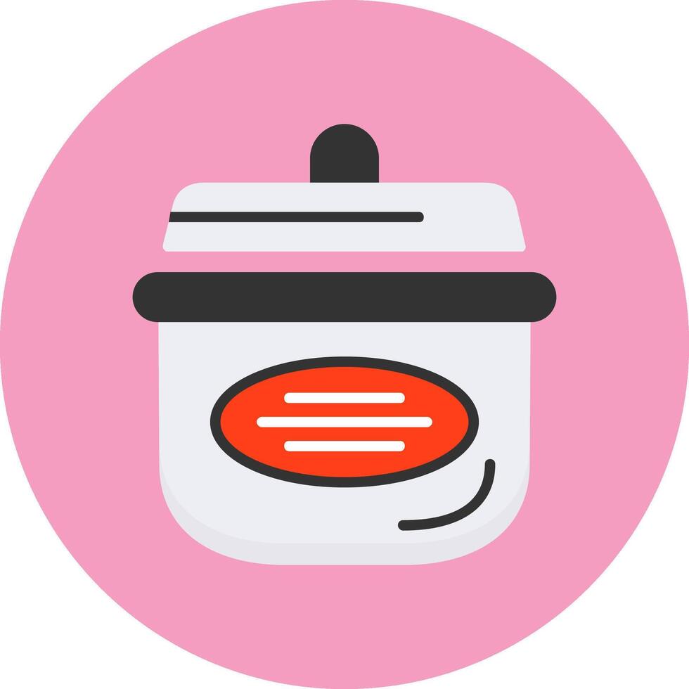 Cooking pots Flat Circle Style Icon vector