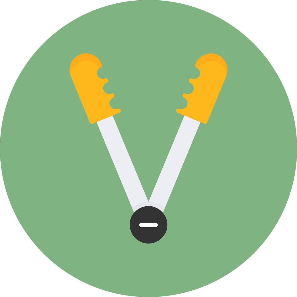 Tongs Flat Circle Style Icon vector