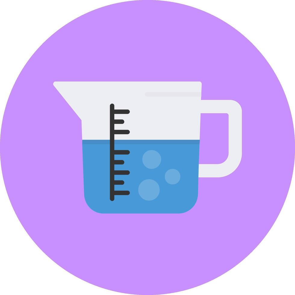 Measuring jug Flat Circle Style Icon vector