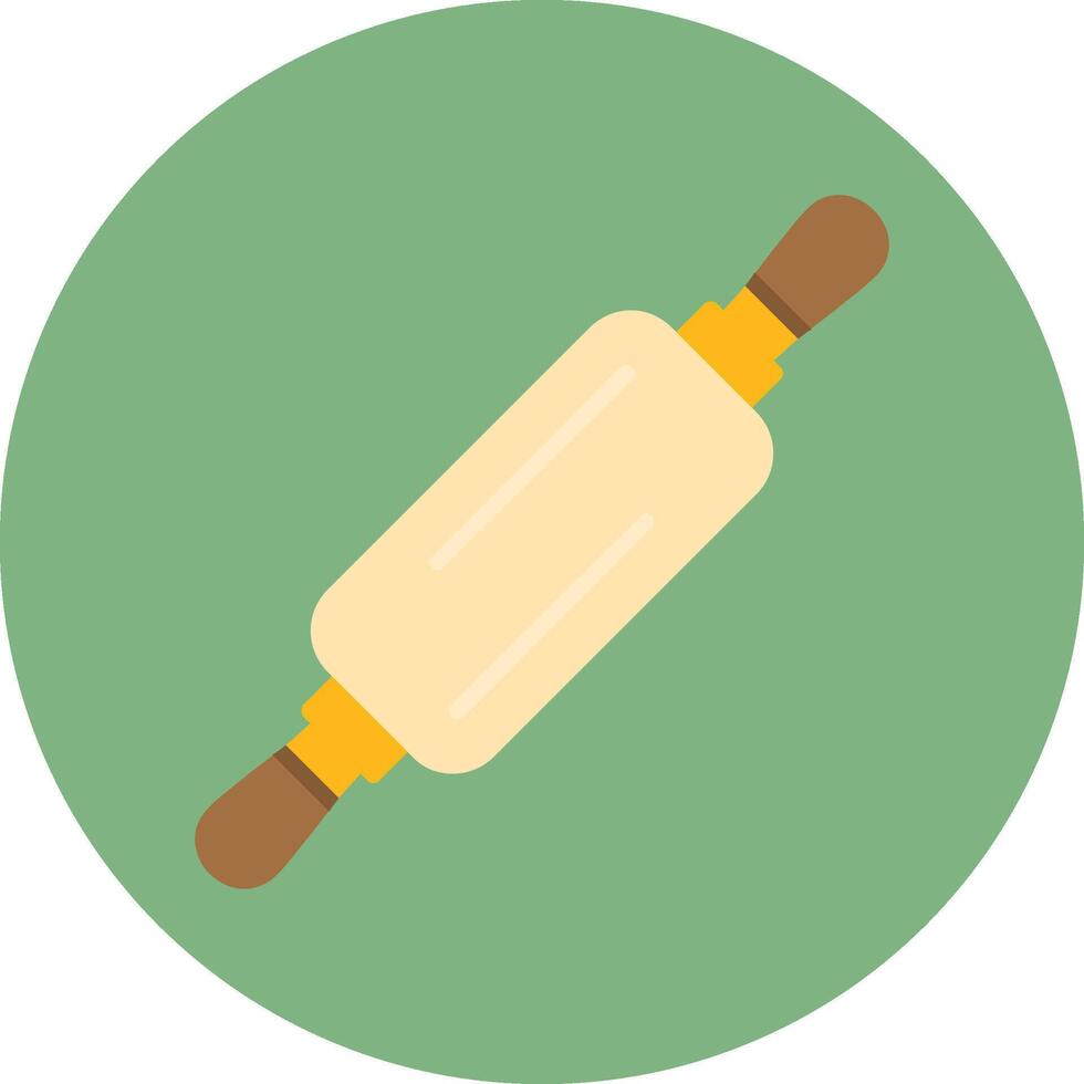 Roller Flat Circle Style Icon vector