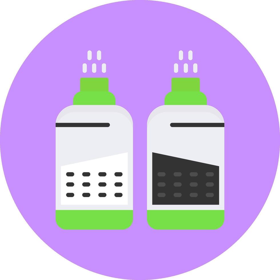Salt and pepper Flat Circle Style Icon vector