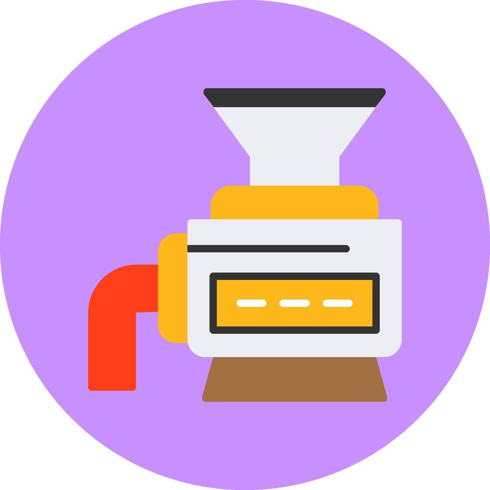 Crusher Flat Circle Style Icon vector