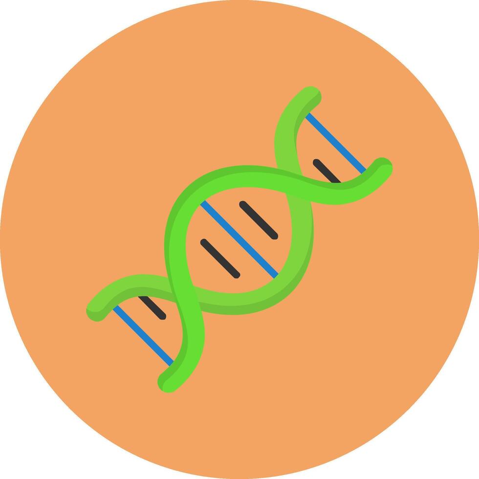 Genes Flat Circle Style Icon vector