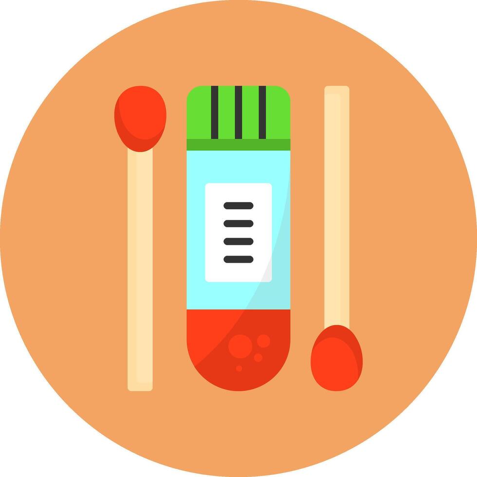 Swab Flat Circle Style Icon vector