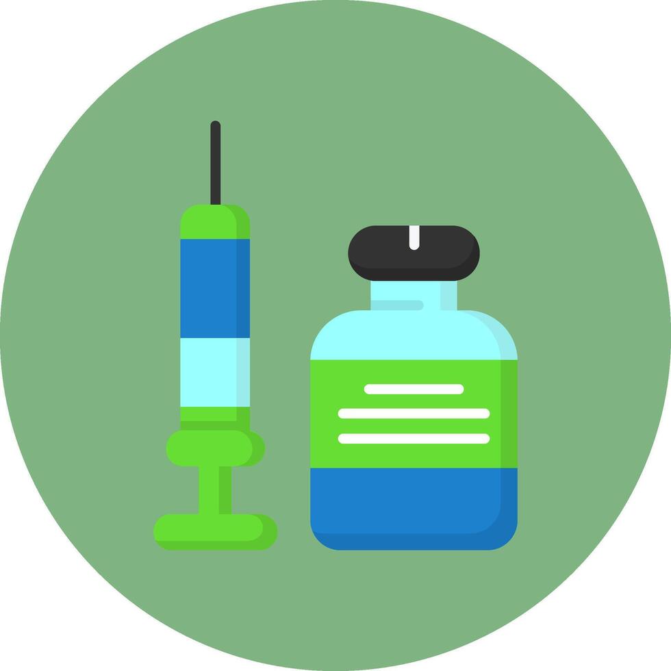 Vaccination Flat Circle Style Icon vector