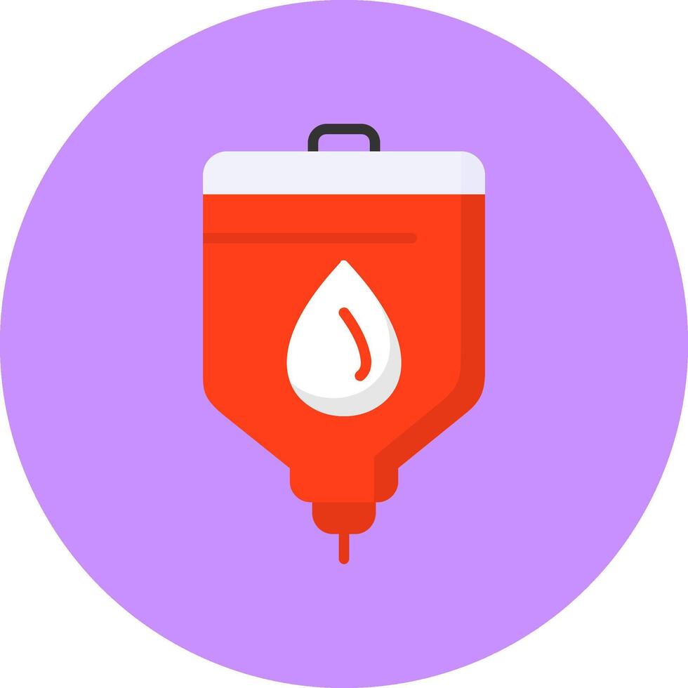 Blood bag Flat Circle Style Icon vector