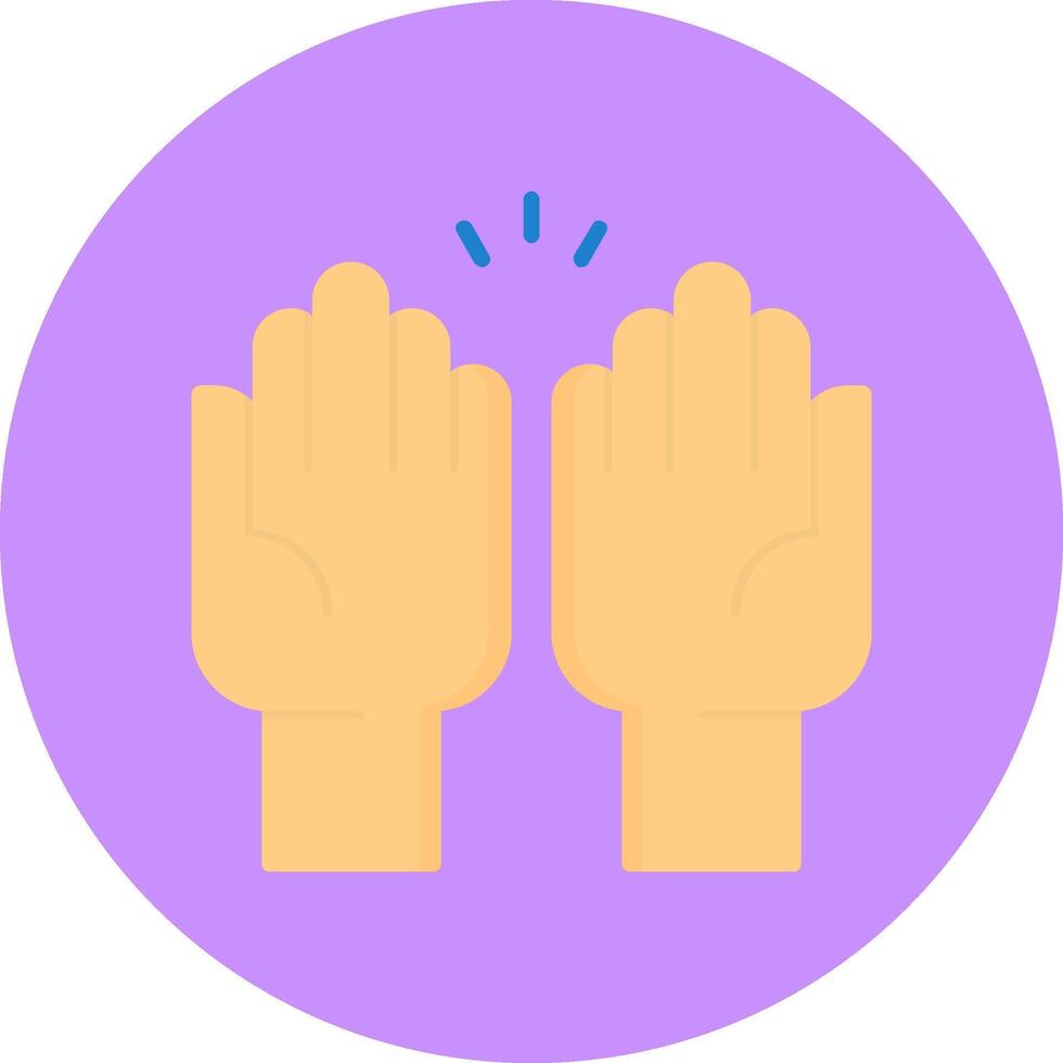 Hands Flat Circle Style Icon vector
