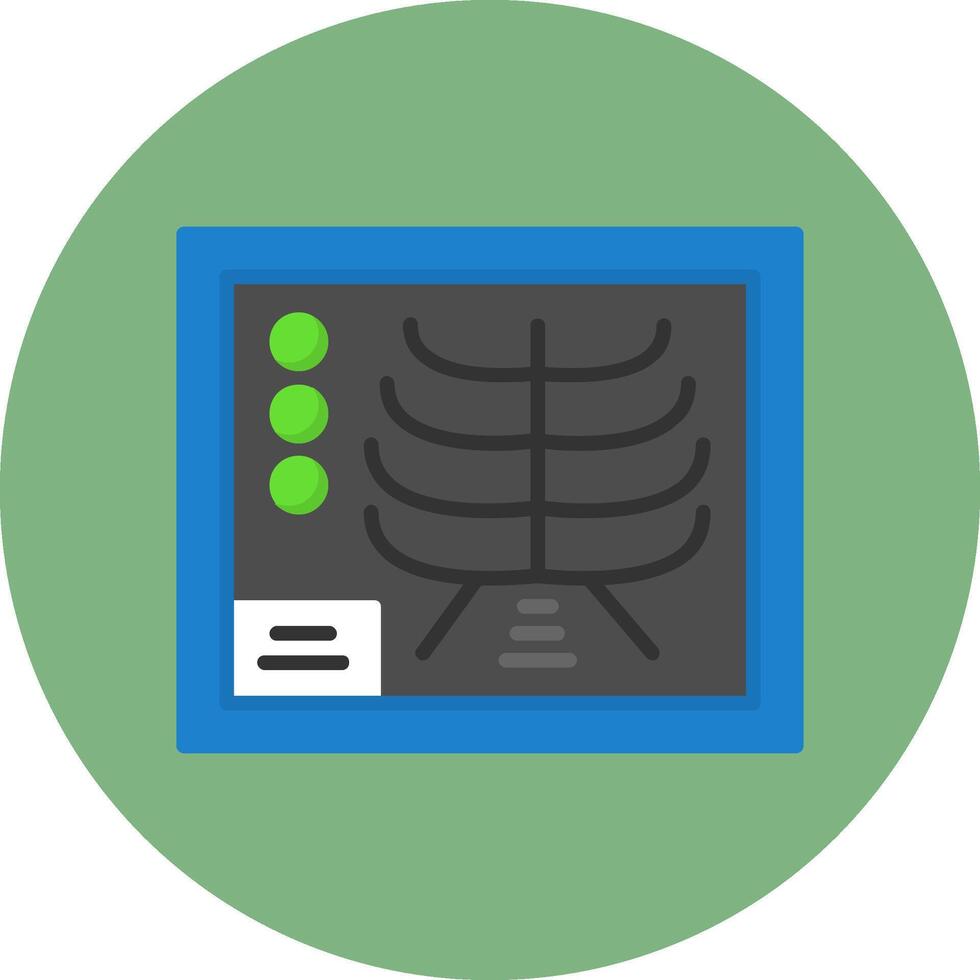 X-ray Flat Circle Style Icon vector