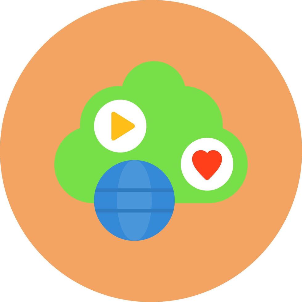 Cloud Flat Style Icon vector