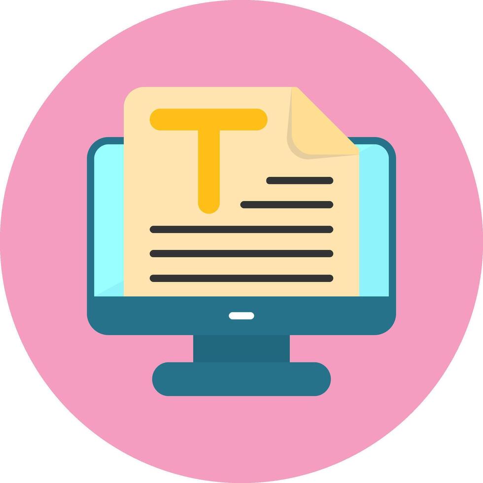 Text Flat Style Icon vector