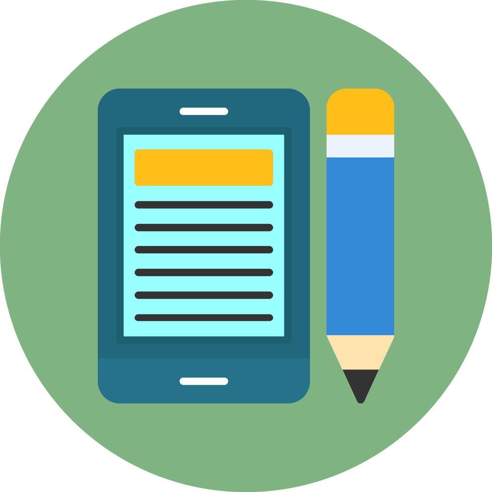 Blog Flat Style Icon vector