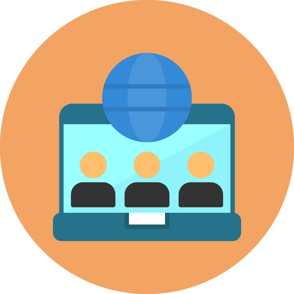 Online community Flat Style Icon vector