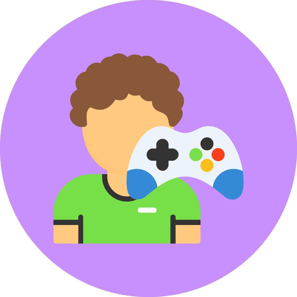 Gamer Flat Style Icon vector