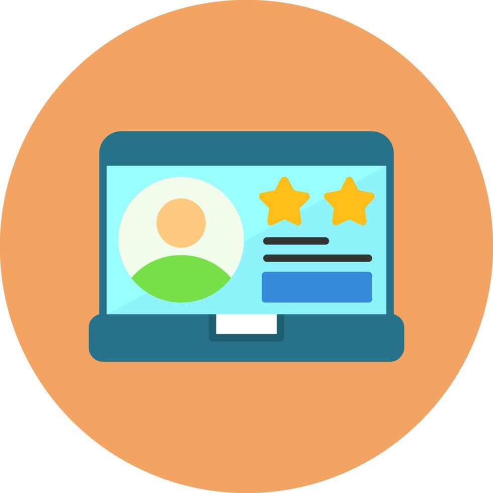 Rating Flat Style Icon vector