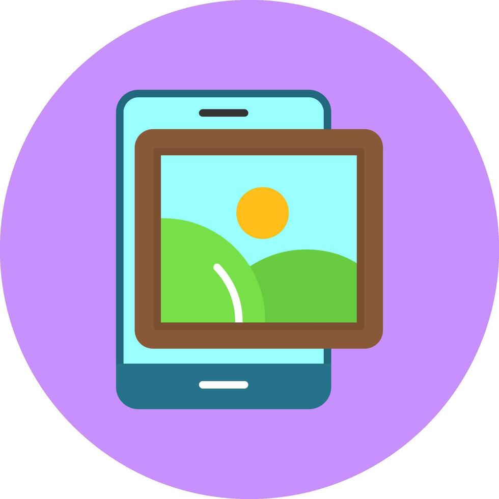 Image Flat Style Icon vector