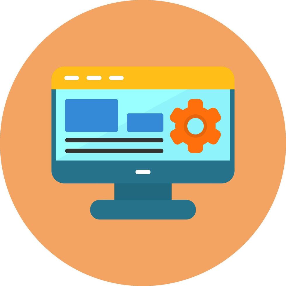 Seo Flat Style Icon vector