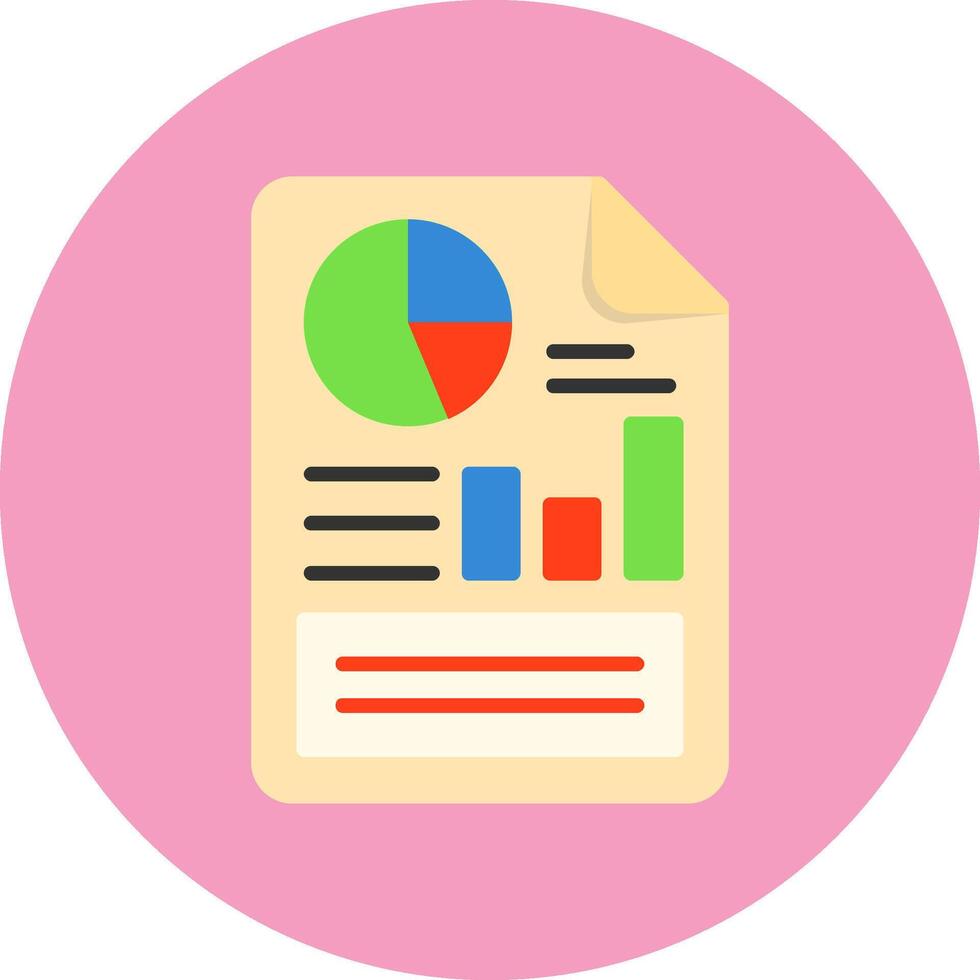 Report Flat Style Icon vector