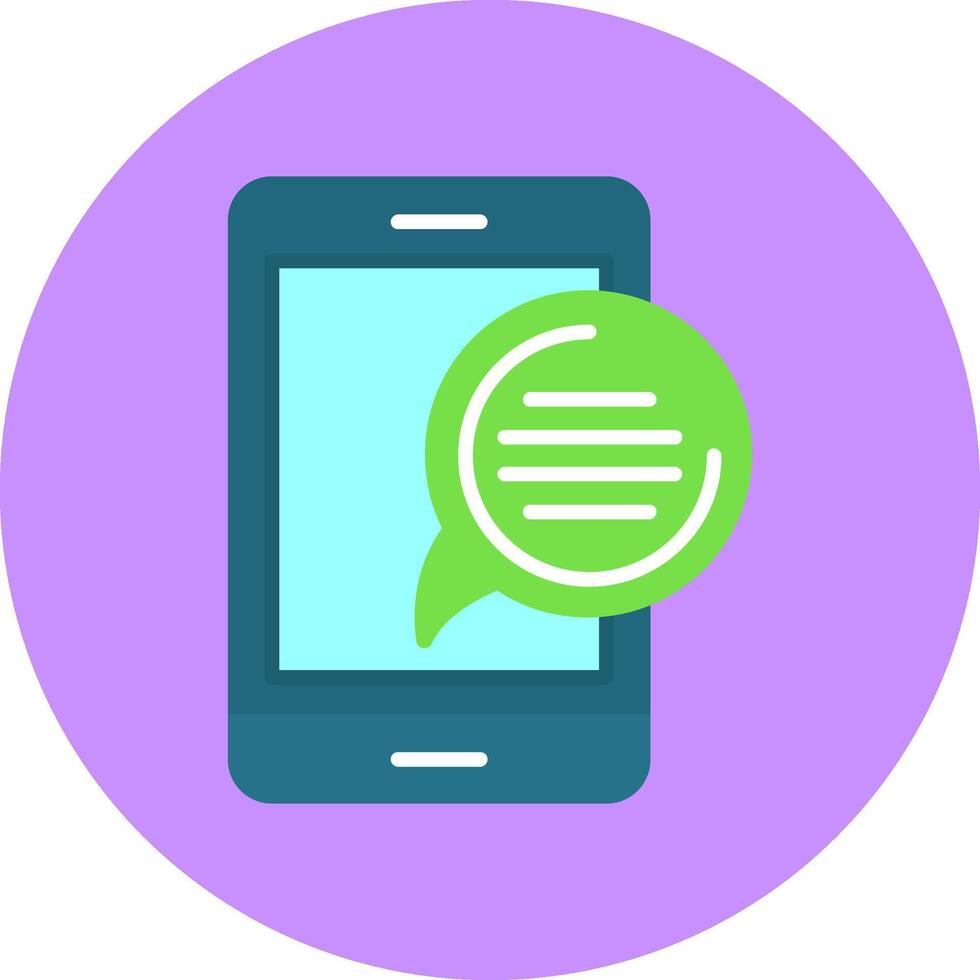 Message Flat Style Icon vector