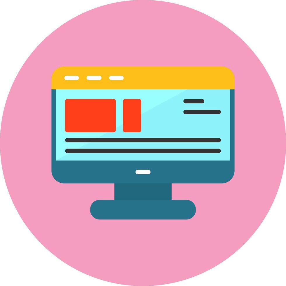 Online advertising Flat Style Icon vector