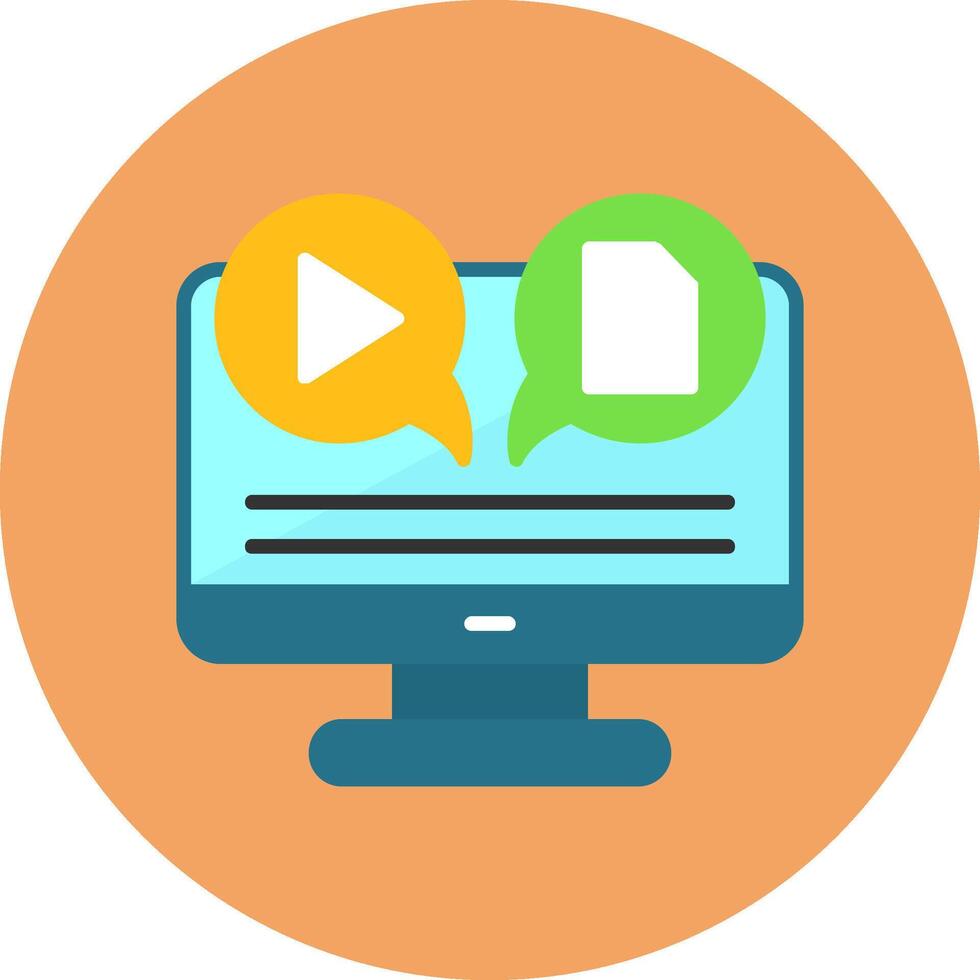 Social Flat Style Icon vector